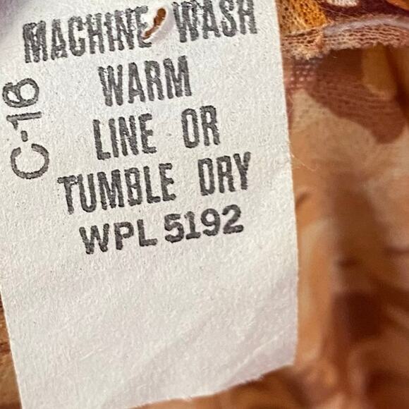 Vintage 70s Floral Print Dress Layered Peplum Bodice Fit & Flare Blouson XS - Picture 10 of 10